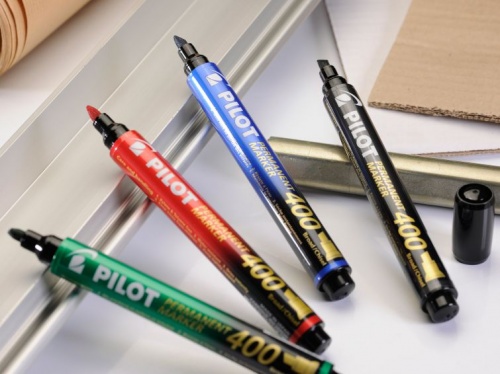 SCA-400 (L) Маркер перманентный PILOT SCA-400 4мм скошенный наконечник cиний