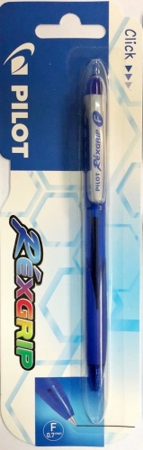 B-BPRG-10R-F (L) Ручка шариковая PILOT Rexgrip синяя 0,7мм в блистере