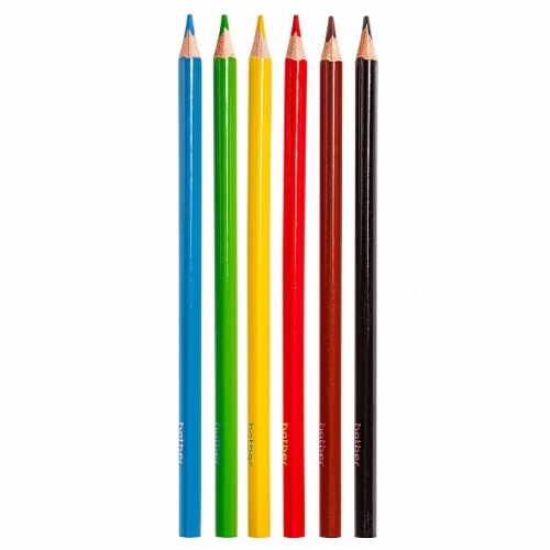 CS_063836 Карандаши цветные Hatber трехгран.корпус 6 цв. COLORA с заточ. в карт.короб с европодвесом